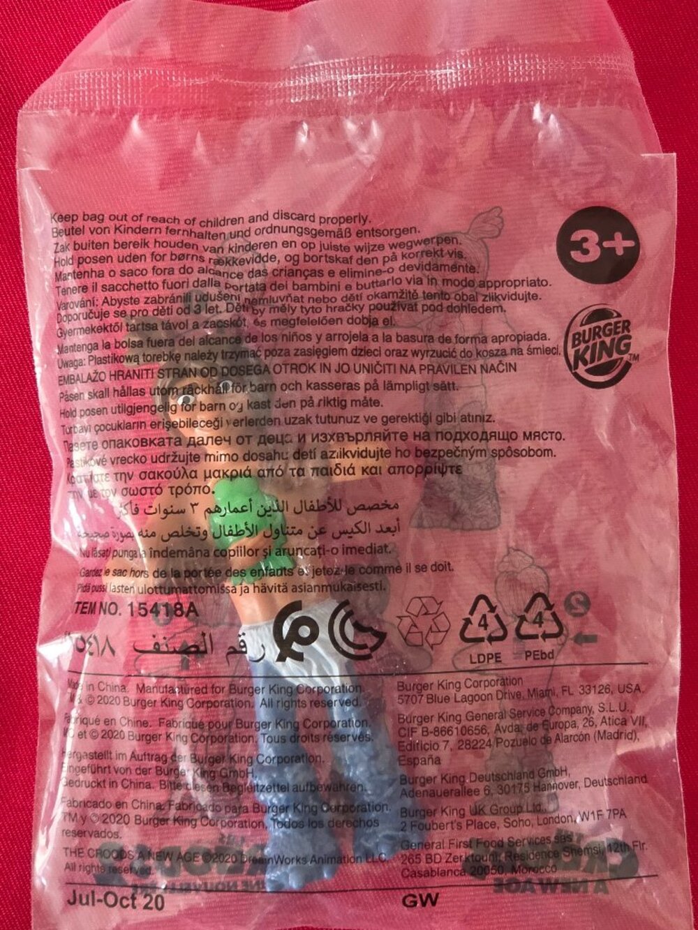 2020 THE CROODS 2, A NEW AGE, GUY TOY, MINT IN THE PACKAGE!!! - Picture 2 of 3